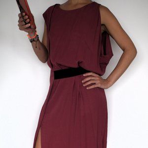 MANGO Assymmetrical Loose Knee Length Dress